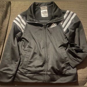 Adidas Essentials 3-Stripe Track Jacket Kids Size 3T- Black/White - Great Cond.